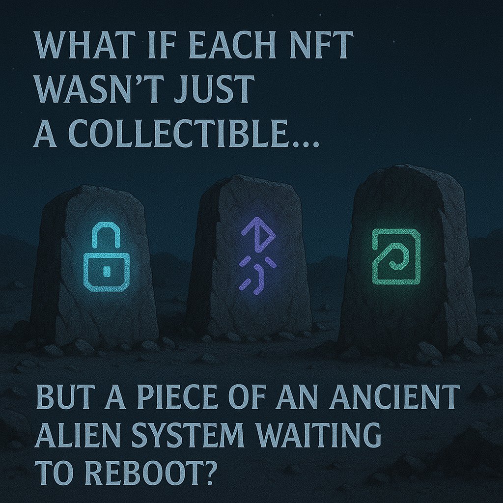 LunarRelics's tweet photo. What if each NFT wasn’t just a collectible…
…but a piece of an ancient alien system waiting to reboot?
Collect. Decode. Awaken.
#SciFiNFT #LunarRelics https://t.co/sR4A4HZHja