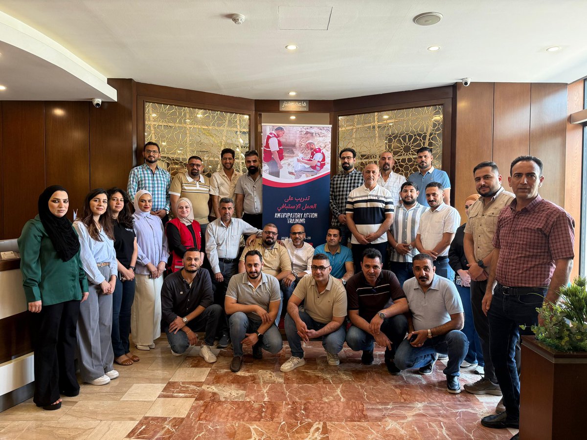 Baghdad | The Anticipatory Action training kicked off today, organized by <a href="/IFRC_MENA/">IFRC Middle East and North Africa</a> in collaboration with @IRCRedCrescent,@DanishRedCross,@SwedishRedCross,@GermanRedCross, and <a href="/WFP/">World Food Programme</a>.Together,we're strengthening anticipatory action to save lives and mitigate the impacts of hazards