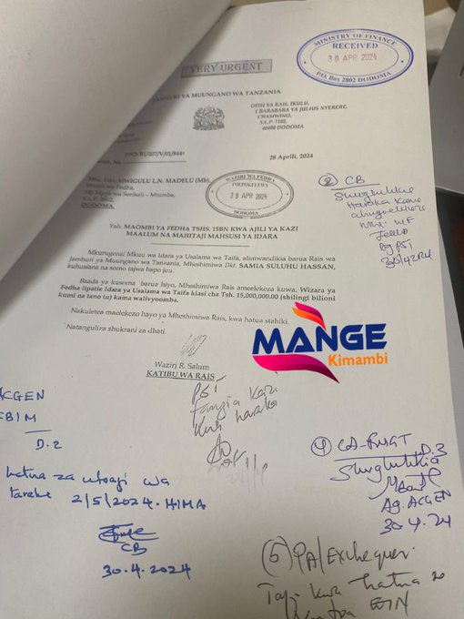 Maria Sarungi Tsehai (@mariastsehai) on Twitter photo ‼️GOOD JOB MANGE KIMAMBI‼️
Wamekubali kumbe una documents OG 🤣
<a href="/SuluhuSamia/">Samia Suluhu</a> just verified the authencity of the documents that you leaked from Whistleblowers ‼️GOOD JOB MANGE KIMAMBI‼️
Wamekubali kumbe una documents OG 🤣
<a href="/SuluhuSamia/">Samia Suluhu</a> just verified the authencity of the documents that you leaked from Whistleblowers