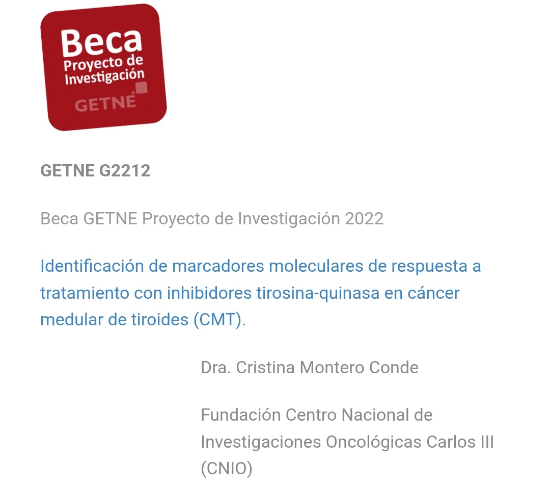 👩🏻‍🔬🧑‍🔬

La investigación de hoy son los tratamientos del futuro.

Apoyamos la investigación clínica, básica y traslacional con el programa de becas que reparte 100.000 euros cada año.

El registro REGETNE-Tiroides ya cuenta con más de 10 comunicaciones a congresos internacionales.