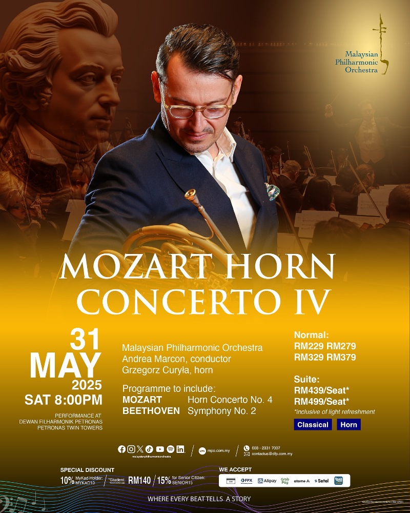 Mozart Horn Concerto IV @ Dewan Filharmonik PETRONAS, Level Two, Tower Two, PETRONAS Twin Towers, KL (31/05/2025).

Link:
1in1m.proboards.com/thread/24088/m… 

#MozartHornConcertoIV #DFP #MPO #RentakSejuta