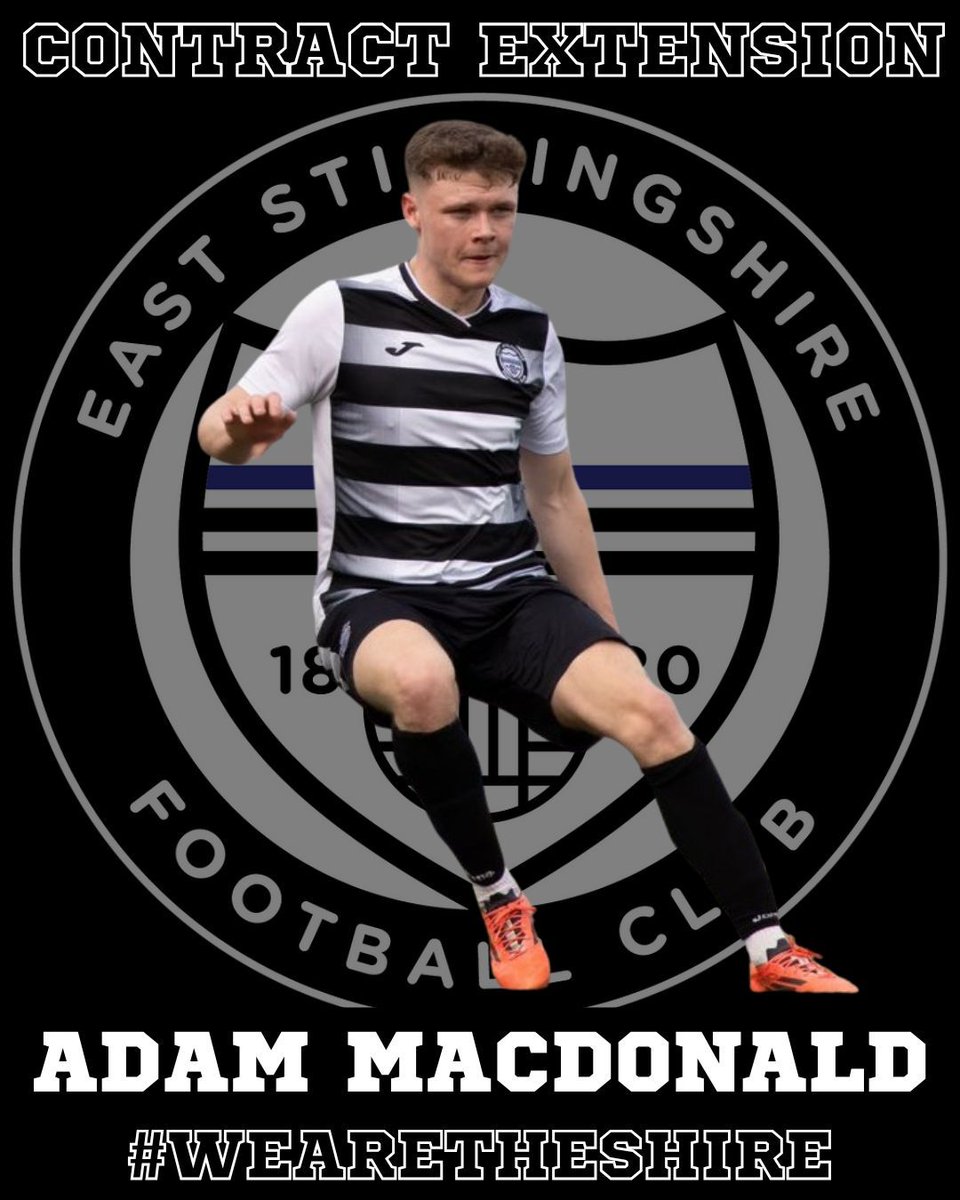 East Stirlingshire FC (@theshirefc) on Twitter photo โ๏ธ | ๐ ๐๐๐๐ข๐ก๐๐๐ ๐๐ซ๐ง๐๐ก๐๐ฆ
We are pleased to confirm that our former Scotland u17 international midfielder, Adam MacDonald, has signed a new contract for 2025/26
Adam joined in February making 8 appearances, providing 2 assistsย
Welcome back, Adam
#WeAreTheShire โ๏ธ | ๐ ๐๐๐๐ข๐ก๐๐๐ ๐๐ซ๐ง๐๐ก๐๐ฆ
We are pleased to confirm that our former Scotland u17 international midfielder, Adam MacDonald, has signed a new contract for 2025/26
Adam joined in February making 8 appearances, providing 2 assistsย
Welcome back, Adam
#WeAreTheShire