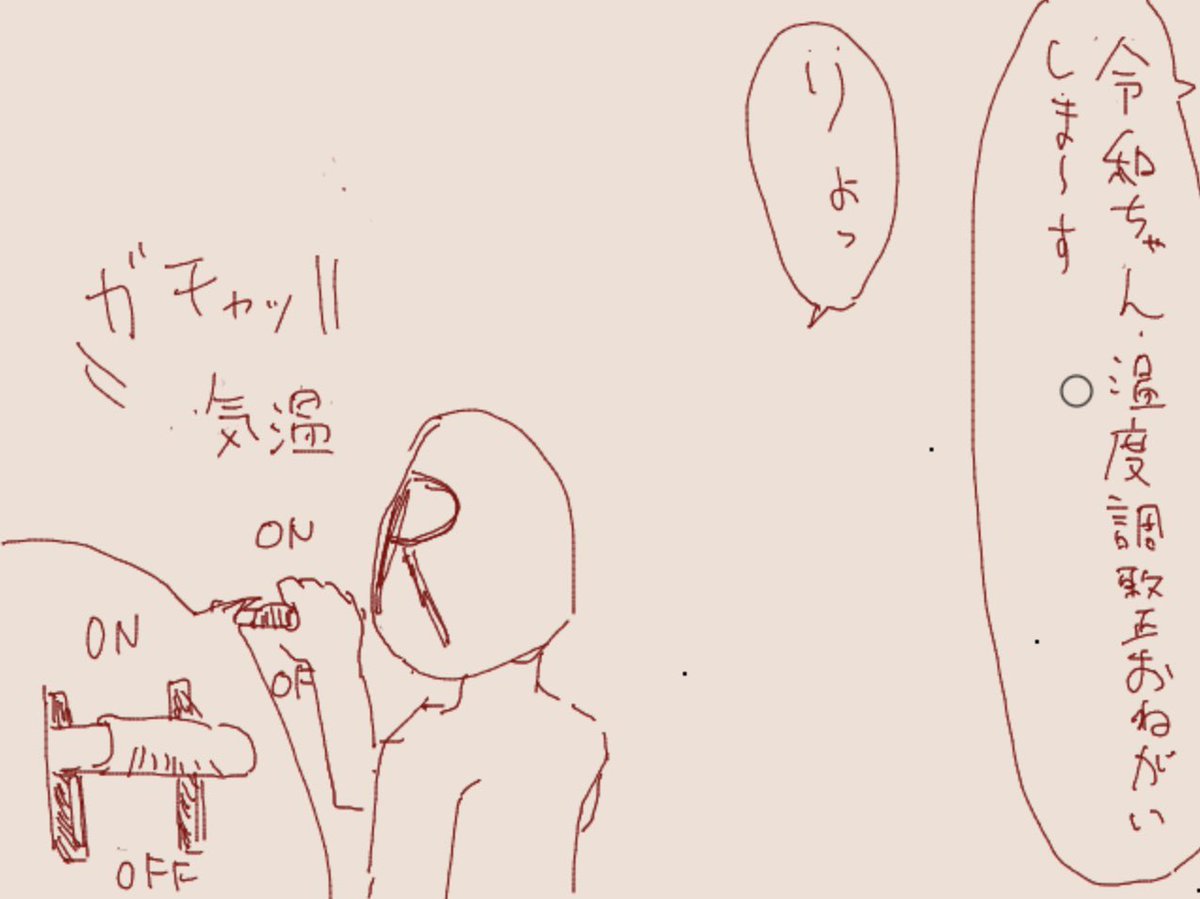 昭和さんと令和ちゃんの絵 
