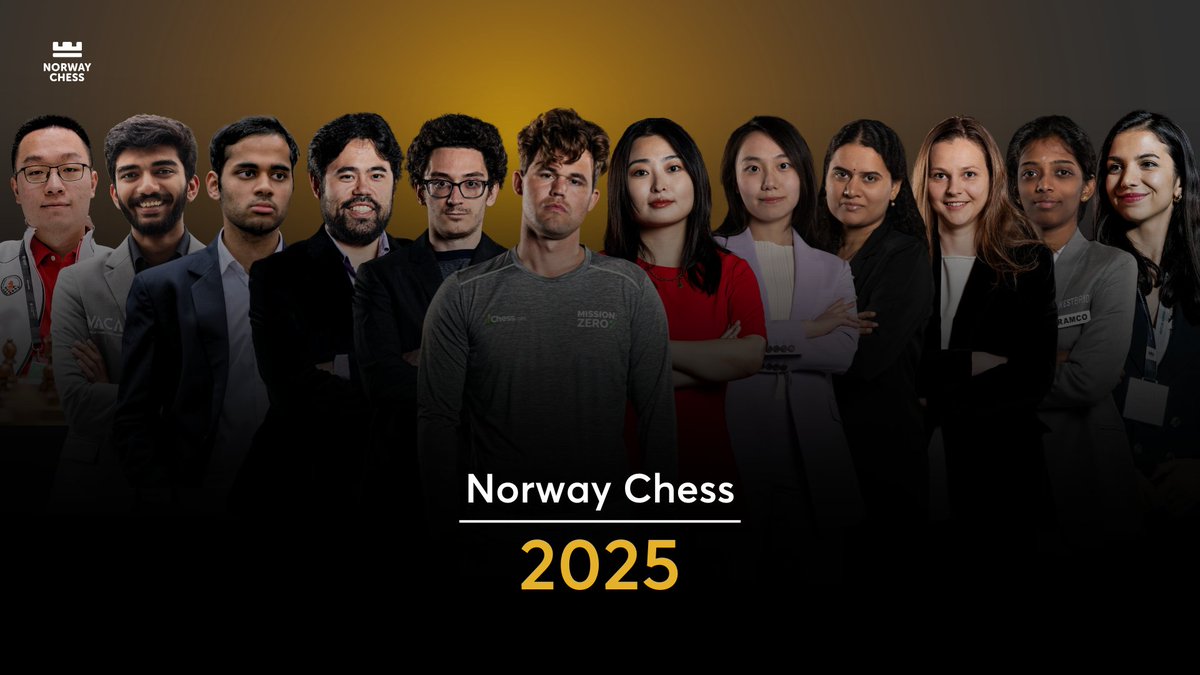 Game Theory Corner by Norway Chess (@chessgametheory) on Twitter photo HELLO WORLD 🌎
This is the first post from the Game Theory Corner <a href="/NorwayChess/">Norway Chess</a>
Follow us for updates on the numbers during Norway Chess and Norway Chess Women 2025.
The players have arrived. Who are you supporting?
📷 Michal Walusza / Norway Chess HELLO WORLD 🌎
This is the first post from the Game Theory Corner <a href="/NorwayChess/">Norway Chess</a>
Follow us for updates on the numbers during Norway Chess and Norway Chess Women 2025.
The players have arrived. Who are you supporting?
📷 Michal Walusza / Norway Chess