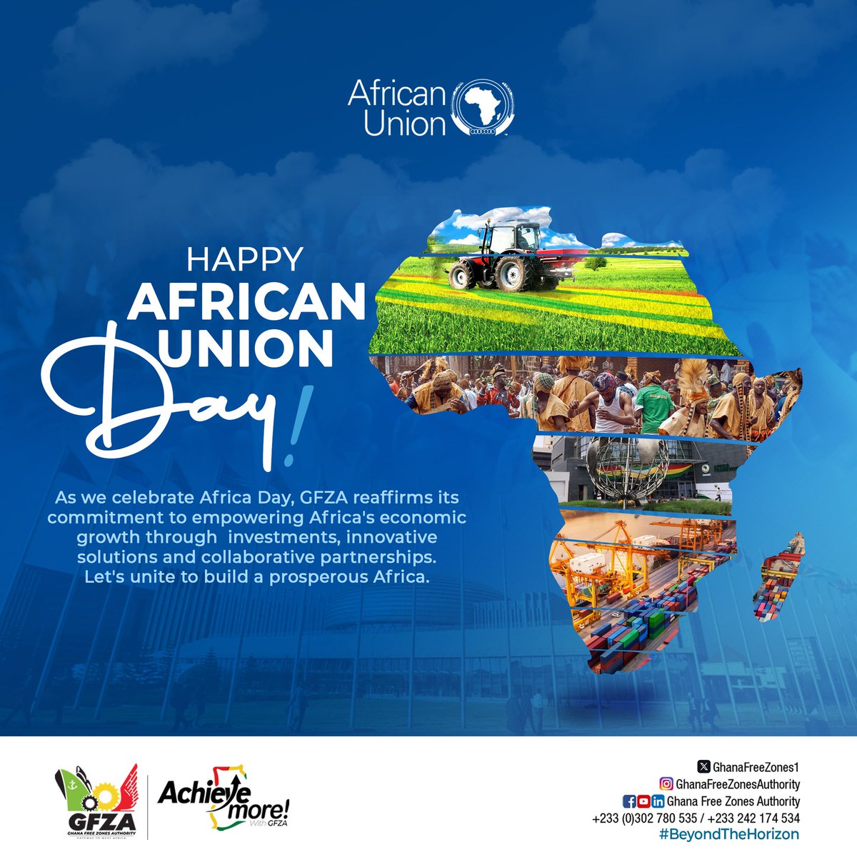 Happy African Union Day! Celebrating our rich heritage and unity. Wishing all Africans a day filled with pride, joy and prosperity.

#gfza #freezones #export #africanUnionday #proudlyafrican