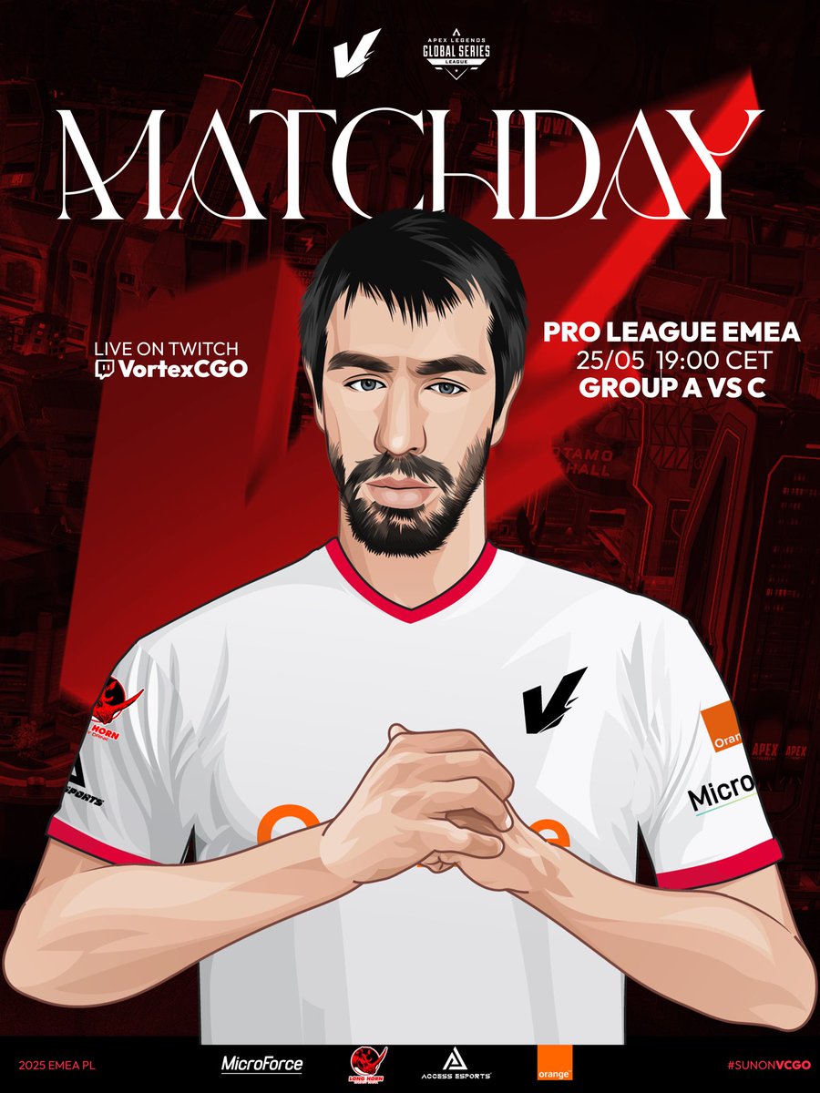 Aujourd’hui c’est MATCH 🔥

Journée de reprise de la Pro League pour nous sur <a href="/PlayApexEsports/">Apex Legends Esports</a> 

Début à 19h ce soir, et cast en direct sur notre chaîne Twitch par <a href="/TrexApex__/">VCGO Trex</a> 🎬 

#SunOnVCGO☀️