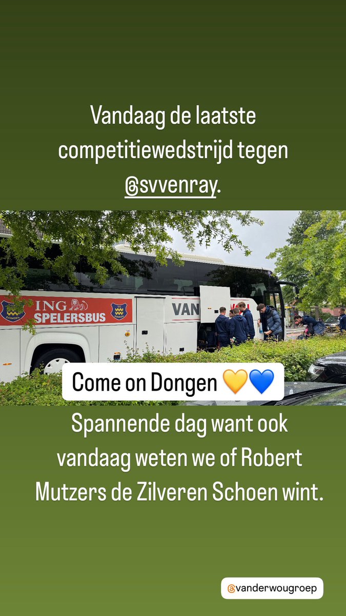 vvdongen's tweet photo. De laatste wedstrijd vandaag tegen @SVVenrayLiveUpd.
Gaat Robert Mutzers vandaag de Zilveren Schoen winnen?
Come on Dongen💛💙
#vierdedivisie #vvdongen #vendon https://t.co/FpETtZRzrD