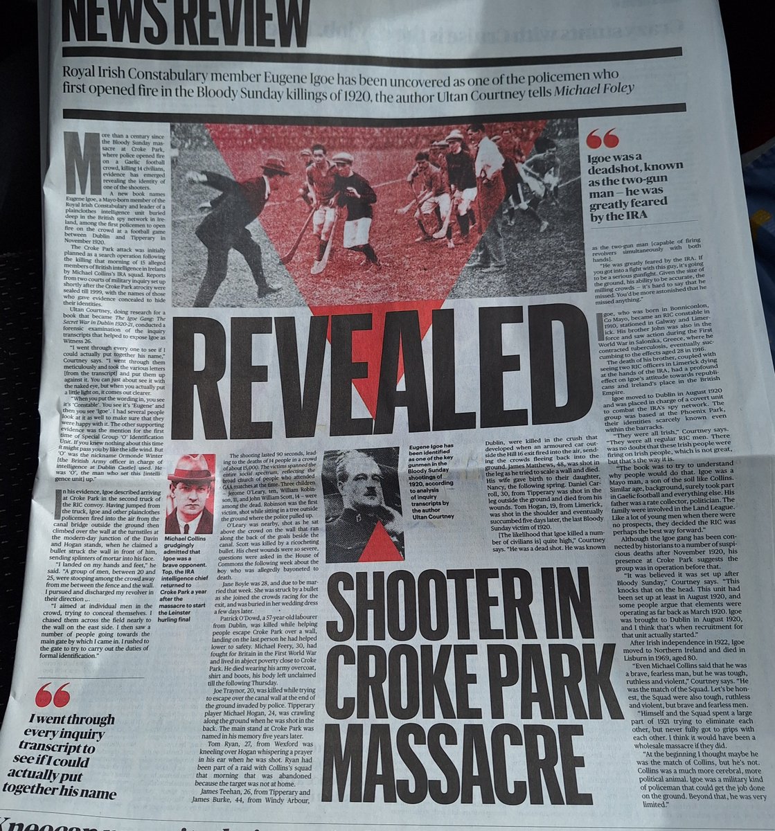 Didn't make the <a href="/ST__Ireland/">The Sunday Times Ireland</a>  online edition but always find it fascinating how the Bloody Sunday story continues to unfold over a hundred years on. Interesting research from Ultan Courtney reveals the identity of one of the shooters in Croke Park for the first time. #buyapaper