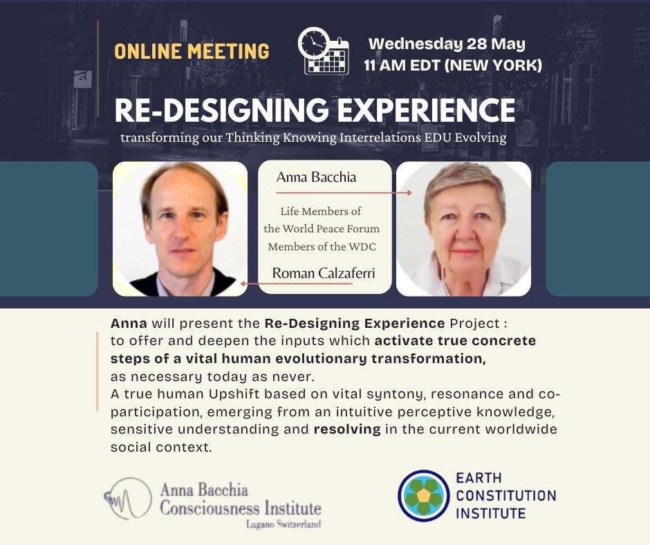 ⭐Register today for this exciting event. 

🕰️ Save-the-date: 28th May, 11am EDT
🎯Registration link via: us06web.zoom.us/meeting/regist…

#worlddemocracycampaign #pwp16 #earthconstitution #wdc #worldelectoraldistricts