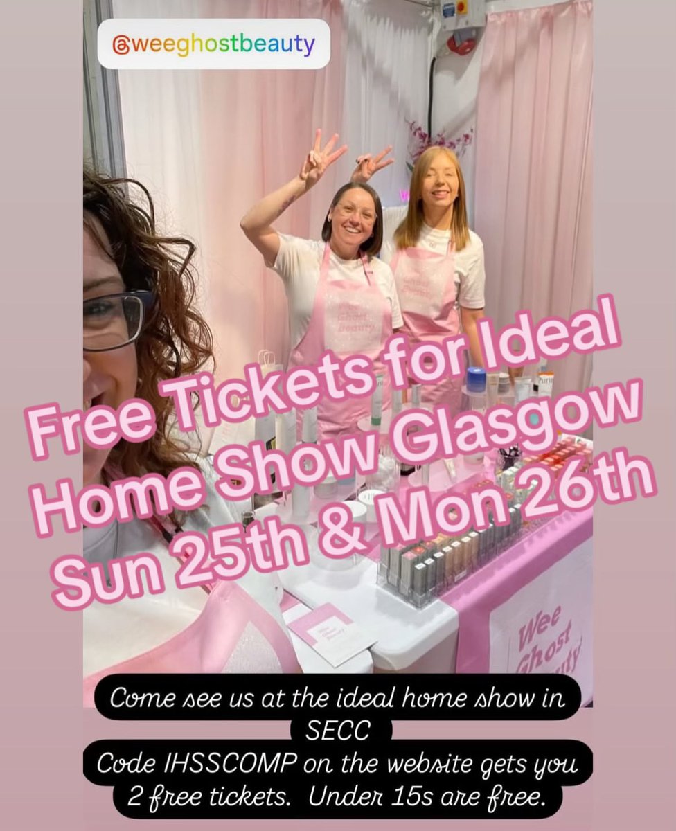 Anyone in or near Glasgow looking for something FREE to do today or tomorrow, the Ideal Home Show Scotland is at the SEC. Use code IHSSCOMP for 2 free tickets, under 15s tickets are free as well.
#Glasgow #BankHoliday #Free #FreeTickets #SEC #IdealHomeshow
