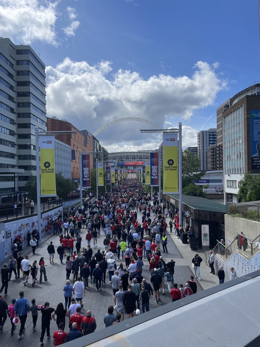 Taken 11 years to the very day for us to get back to the L1 play-off final…what we’ve been through since had been extraordinary…tears, tragedy, triumph. Now it’s time to go full circle…we hope. #lofc