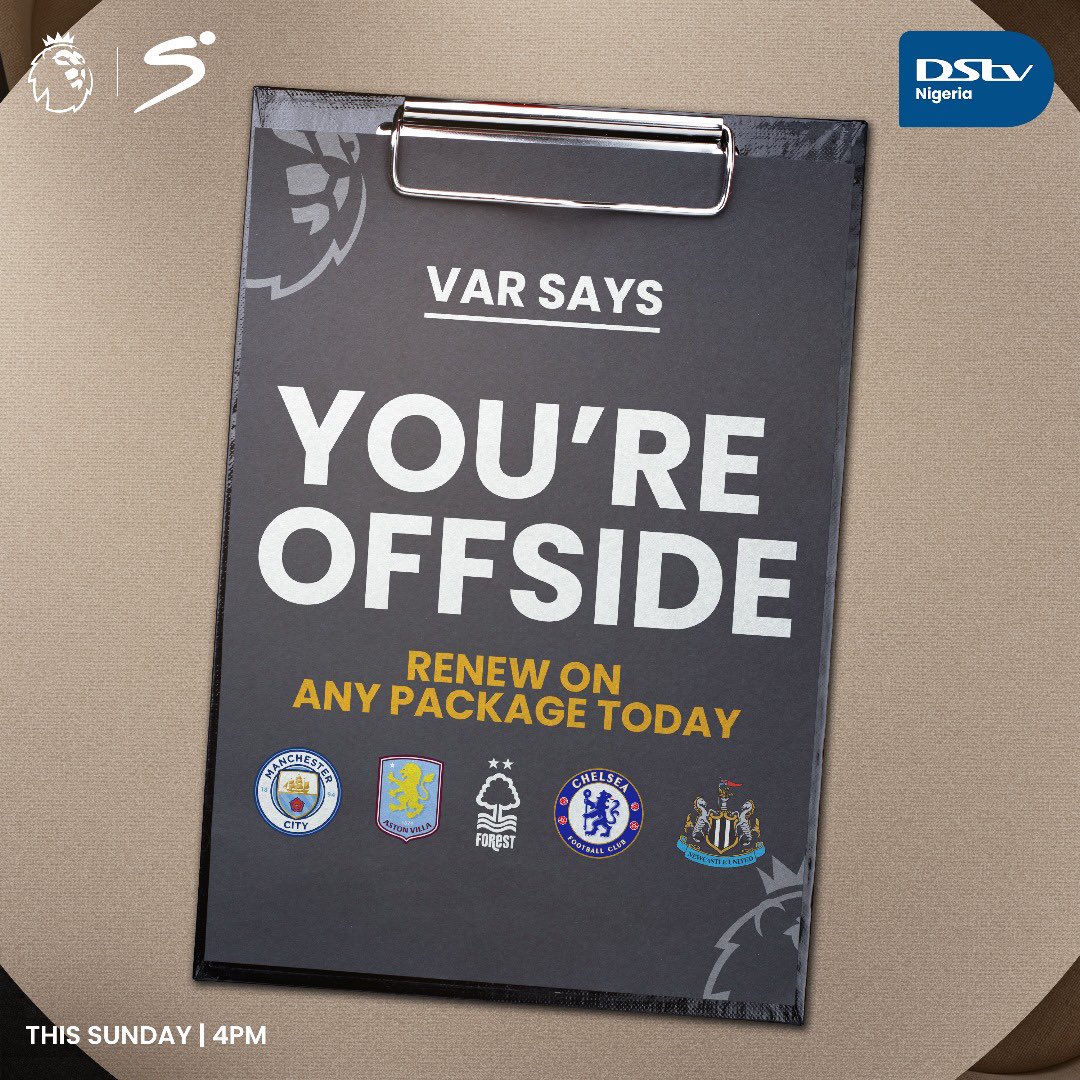 DStvNg's tweet photo. Top 5 still up for grabs
π Subscribe to DStv today on any package to watch all the action:
β½πΊ https://t.co/L9mVsioEft
#FinaleSunday #NoSubNoDrama #DStvNg #Top5OrNothing https://t.co/0arI2SQz6E