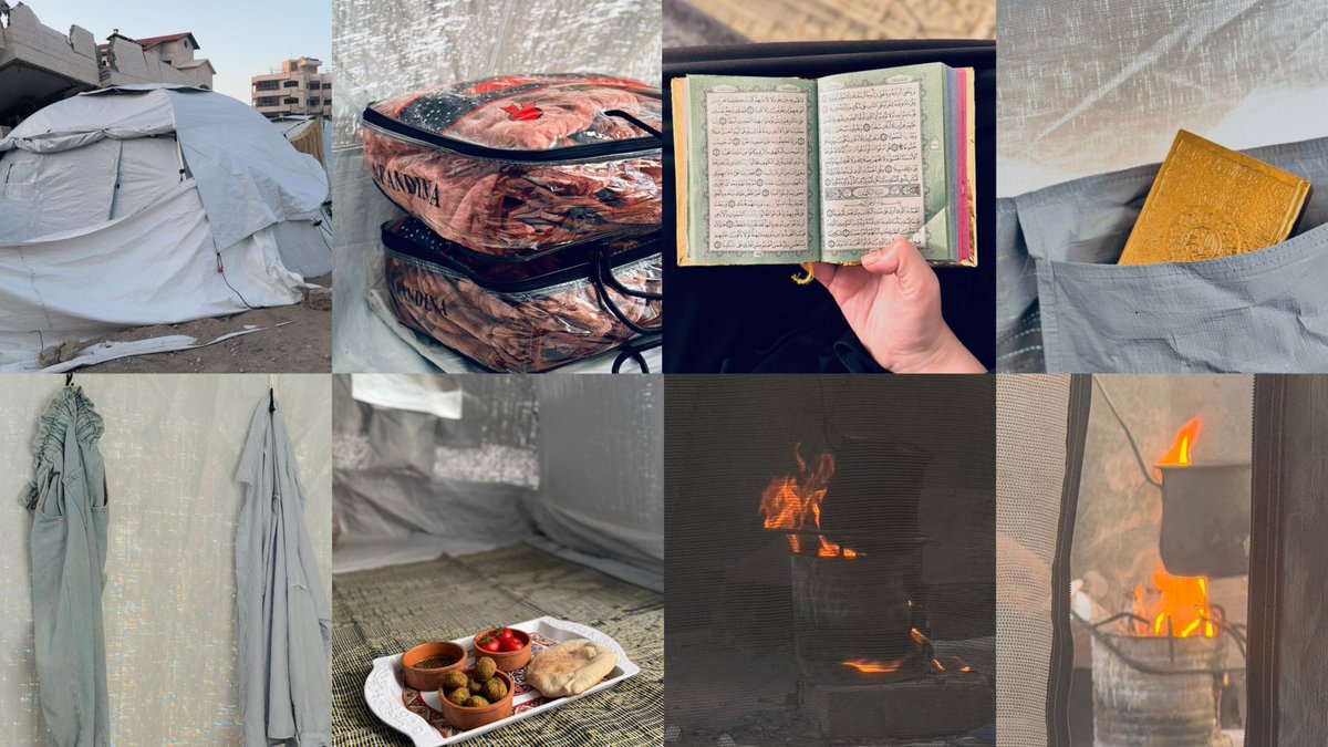 Sallymohamed153's tweet image. Life in a tent is not just about shelter it’s about survival, patience, and holding on to faith. Amid destruction and displacement, we cook on open flames, hang our clothes on strings, and find strength in sacred words.This is not just a temporary home it’s our reality. #TentLife