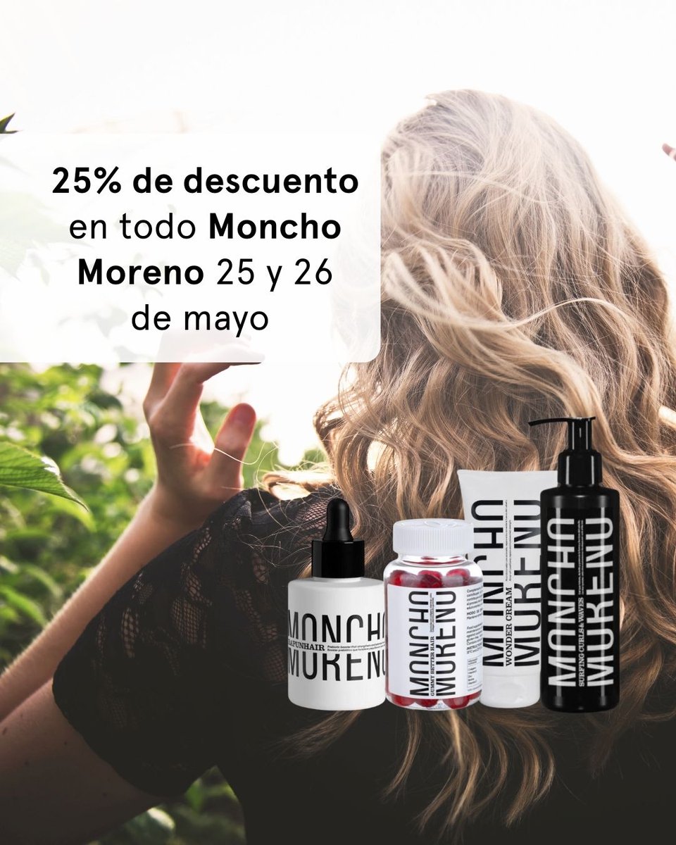 🎉 ¡Estamos de celebración! Moncho Moreno cumple años 💇 Solo el 25 y 26 de mayo, disfruta de un 25% de descuento en toda la gama de Moncho Moreno en Farma2Go.
🛒 ¡Corre que vuelan! Solo 48h para llevarte tus favoritos con descuentazo.
#CumpleMoncho #MonchoMoreno #Farma2Go