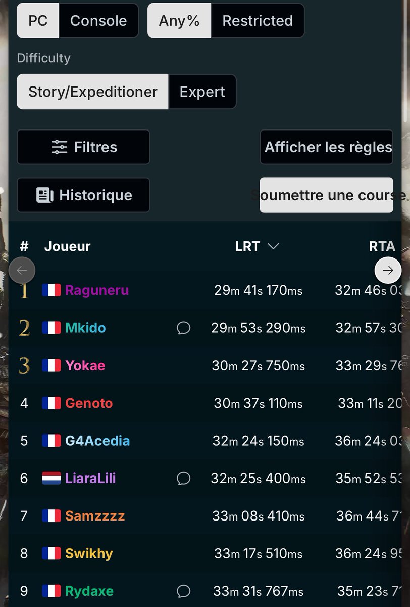 Trop trop fière d’avoir été chercher un top 5 sur le Speedrun de Clair Obscur, maintenant ça va aller chercher le top 3 !

Force à <a href="/21_Samz/">UB | Samz</a> qui va prendre ce vilain top dès que sa run est validé