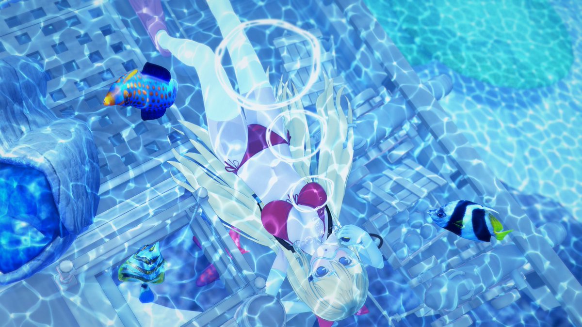 息が続く限り、バブルリングをひたすらやってもらう。