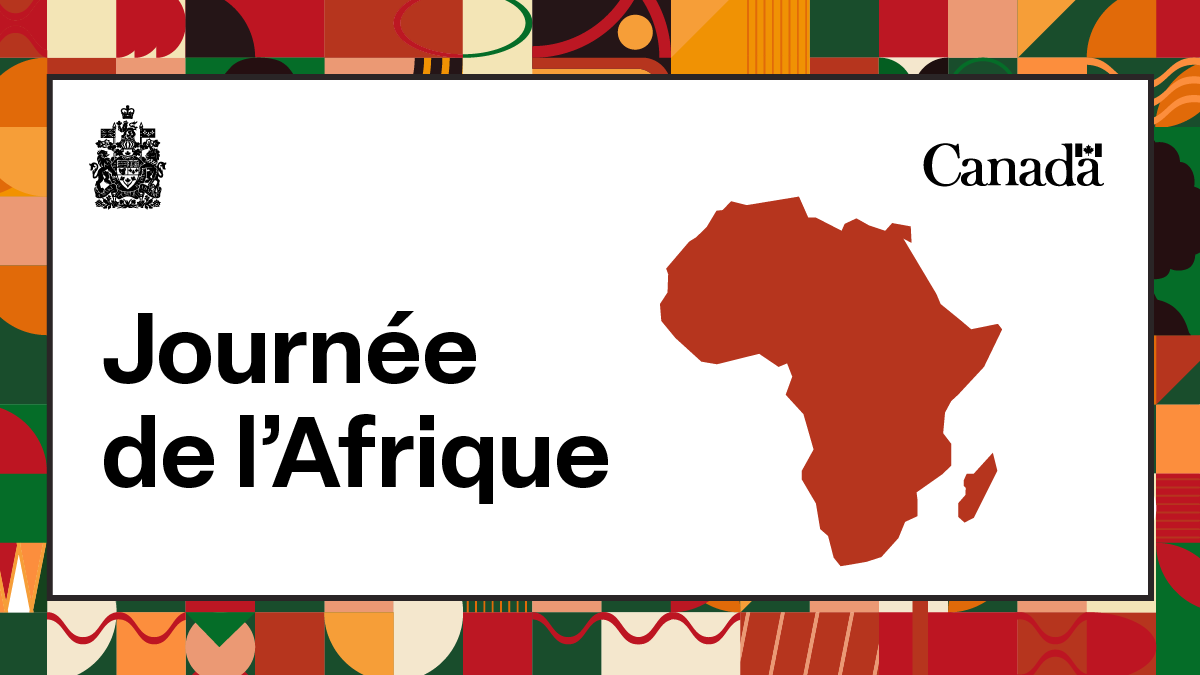 Aujourd’hui, nous célébrons les 62 ans de l’Union africaine, le riche patrimoine culturel de l’Afrique et les contributions durables des plus de 1,3 million de Canadiens et de Canadiennes de descendance africaine. Bonne #JournéeDeLAfrique à tous ceux qui la célèbrent.