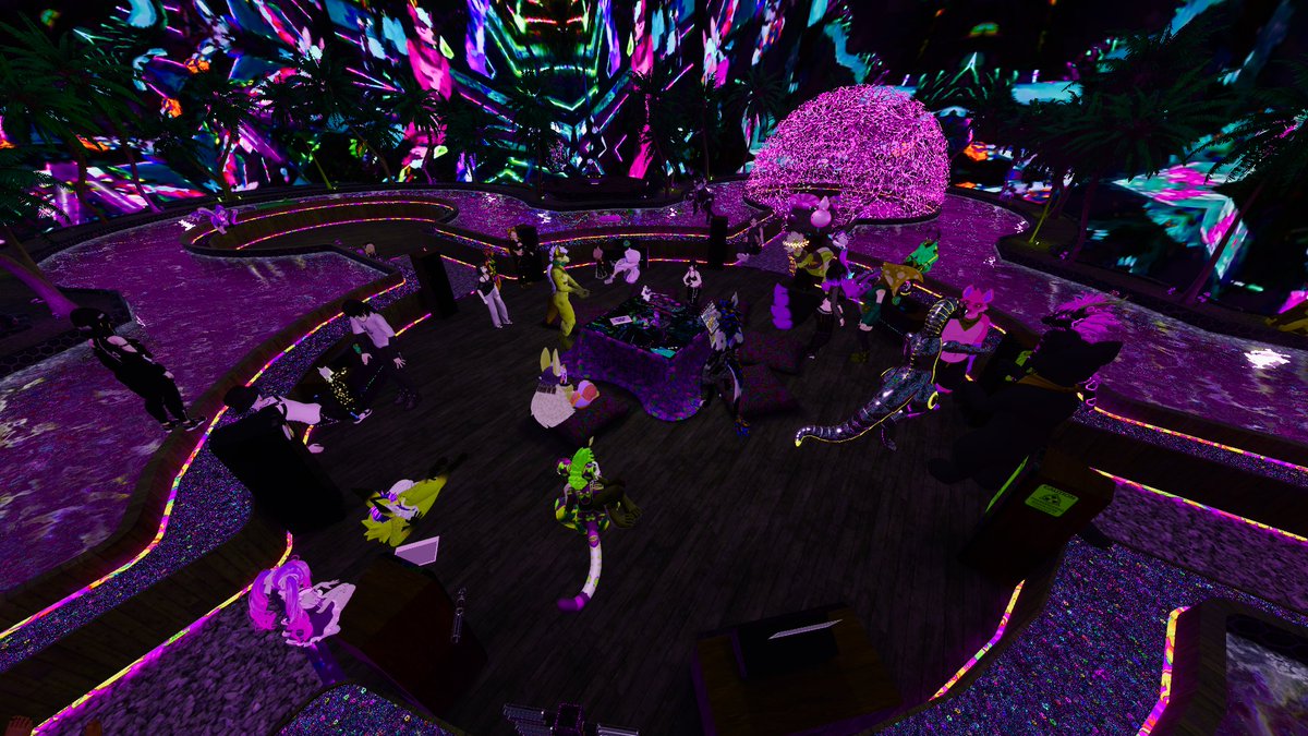 TY555888's tweet photo. 水と音の流れに身を任せてKaleidoskyも堪能～♪
＃VRChat https://t.co/8w2ljRcLzn