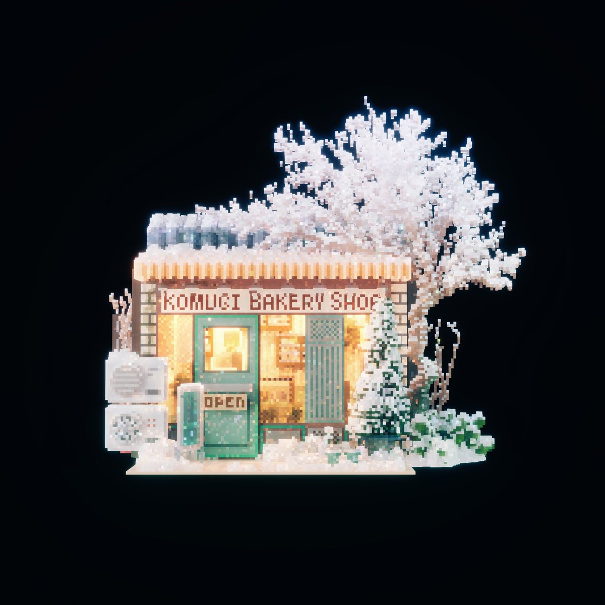 Mizohivoxel's tweet image. Winter❄️  Summer🌿