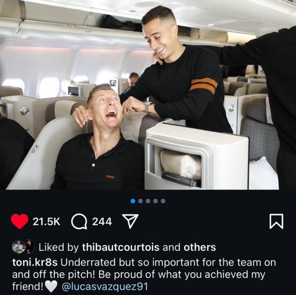 Kroos en IG despidiéndose de Cafucas. Día jodido.