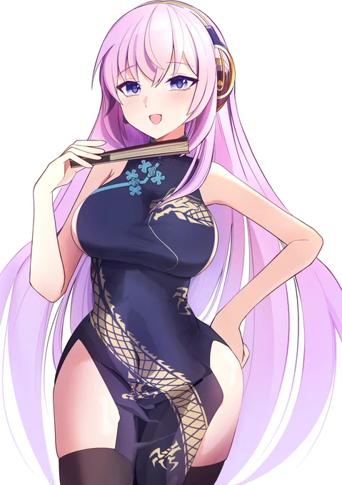 skebで「竜華キサキのチャイナドレスを着た巡音ルカ」のイラストを描かせていただきました依頼者の方、ありがとうございました! 