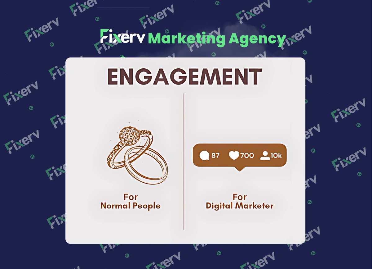 fixerv_agency's tweet photo. 𝙉𝙤𝙧𝙢𝙖𝙡 𝙥𝙚𝙤𝙥𝙡𝙚: 1 𝙧𝙞𝙣𝙜 💍. 𝙎𝙤𝙘𝙞𝙖𝙡 𝙢𝙚𝙙𝙞𝙖 𝙢𝙖𝙣𝙖𝙜𝙚𝙧𝙨: 1000 𝙡𝙞𝙠𝙚𝙨.❤
. Fixerv Agency knows the struggle—we’re married to algorithms, not humans! 😭🤣

3️⃣ Hashtags:
#SocialMediaStruggles #ViralLove #DigitalLife #SingleButLiked #EngagementGoals https://t.co/2dCijOZweB