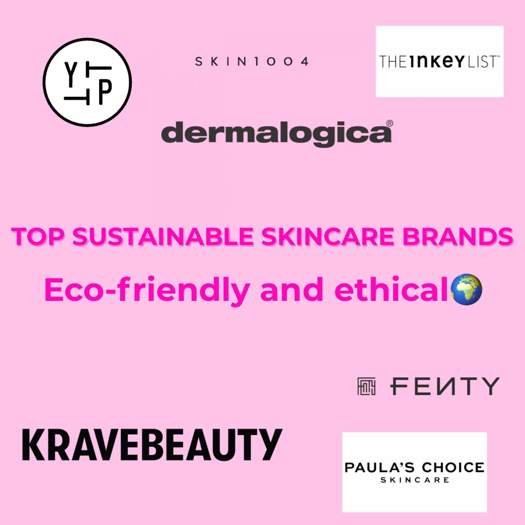 NovaaChic's tweet photo. Skincare, but make it sustainable ♻️ 
These eco-conscious brands are changing the game with clean formulas, ethical values, and packaging that respects the planet 🌍 

Which brand is your go-to?
•
•
#sustainablebeauty #ethicalskincare #greenbeauty #cleanbeauty #cogcmkg2025 https://t.co/s1rUZO2PEM