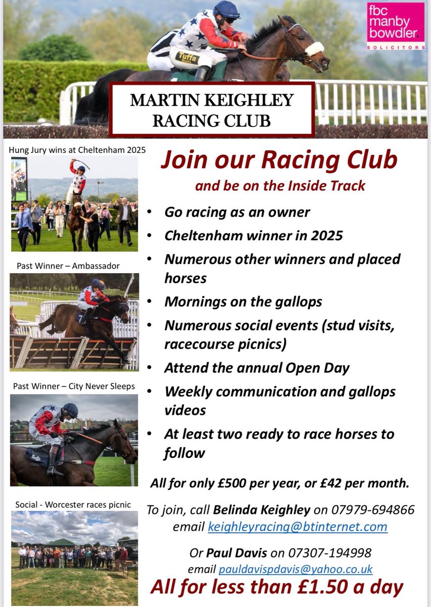 TeamKeighley (@keighleyteam) on Twitter photo Join our marvellous Racing Club before 4pm today & you could join us as an owner tomorrow <a href="/Huntingdon_Race/">Huntingdon Racecourse</a> with Pacific and also later in the week <a href="/Cartmelrace/">Cartmel Racecourse</a> or <a href="/stratfordraces/">Stratford Racecourse</a> with our <a href="/CheltenhamRaces/">CheltenhamRacecourse</a> hero Hung Jury. #TeamKeighley #BePartOfIt
Get in touch! Join our marvellous Racing Club before 4pm today & you could join us as an owner tomorrow <a href="/Huntingdon_Race/">Huntingdon Racecourse</a> with Pacific and also later in the week <a href="/Cartmelrace/">Cartmel Racecourse</a> or <a href="/stratfordraces/">Stratford Racecourse</a> with our <a href="/CheltenhamRaces/">CheltenhamRacecourse</a> hero Hung Jury. #TeamKeighley #BePartOfIt
Get in touch!