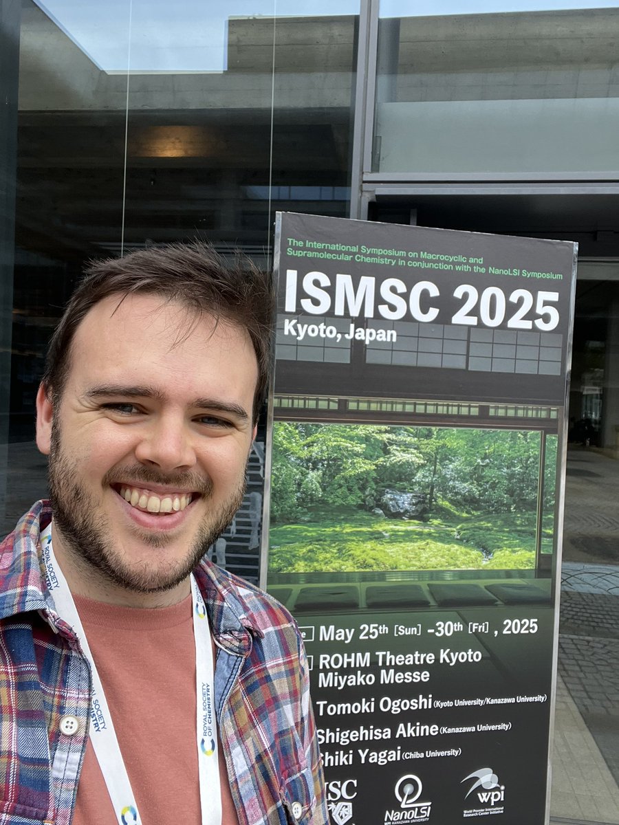 JamesDNicholas's tweet photo. Happy to be in Kyoto for the @ISMSC2025 conference this week! If you’re interested in learning more about our work on “Sustained, reversible and adaptive non-equilibrium steady states of a dissipative DNA-based system” come to poster P2B_72 in Session 2 on Wednesday! #ismsc2025 https://t.co/l21aUFzdhl
