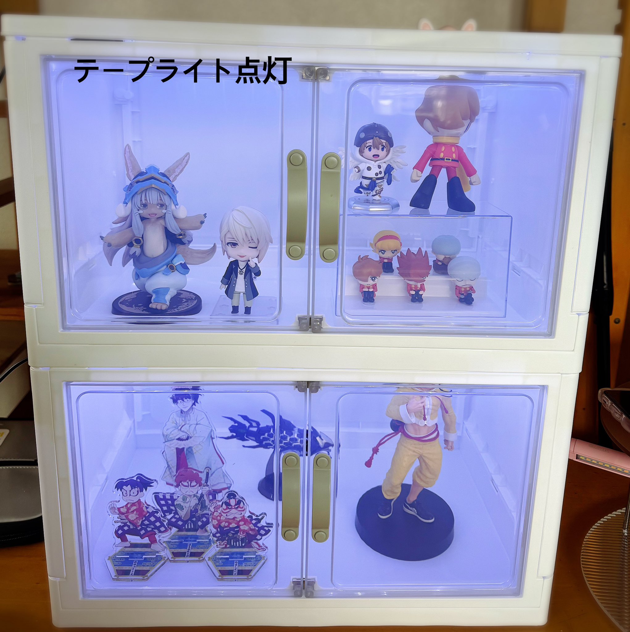 ⑥ダイソー ジョイントできる 扉付折りたたみ収納ケース 小5個セット