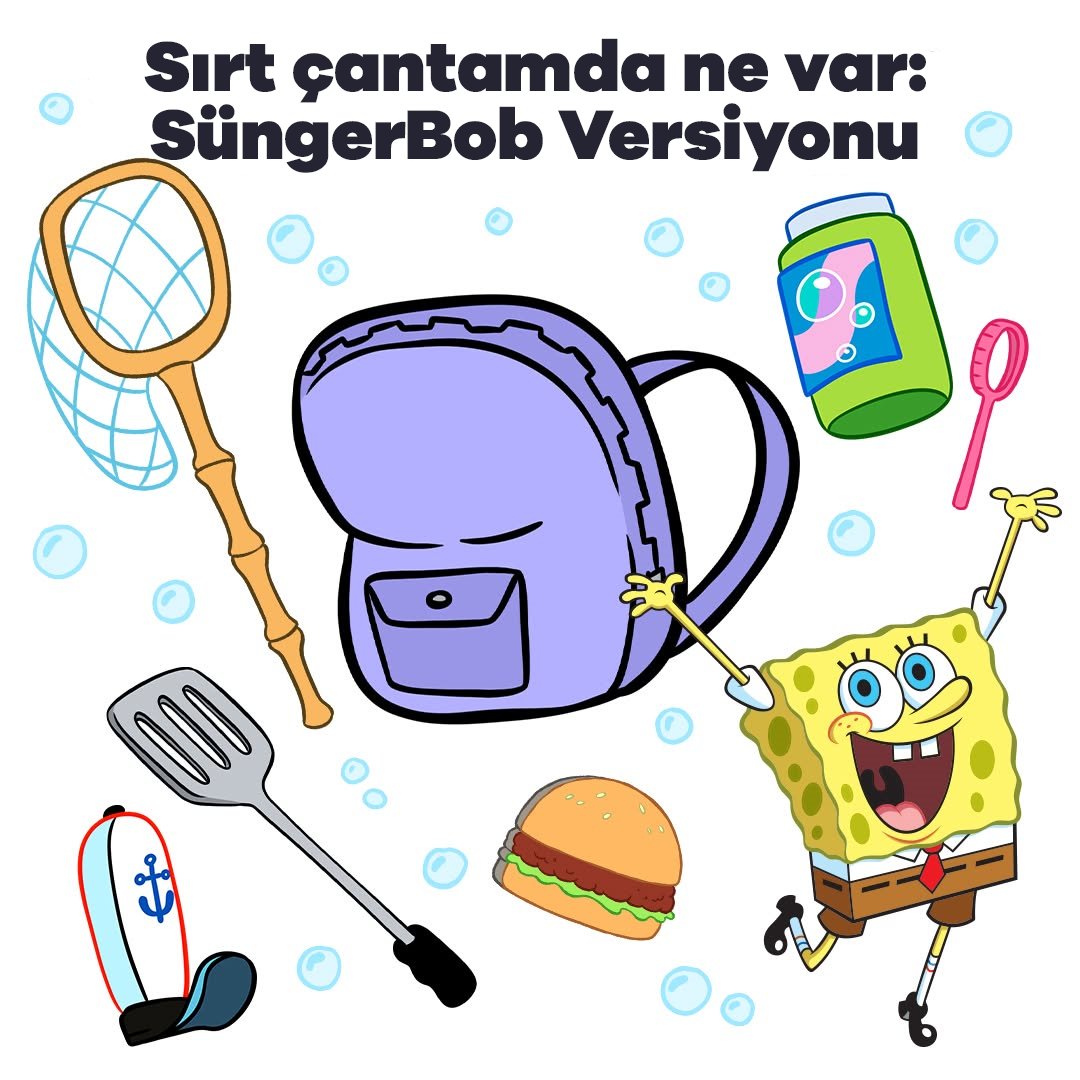 SüngerBob'un çantasında neler var?🎒💛 #SpongeBob