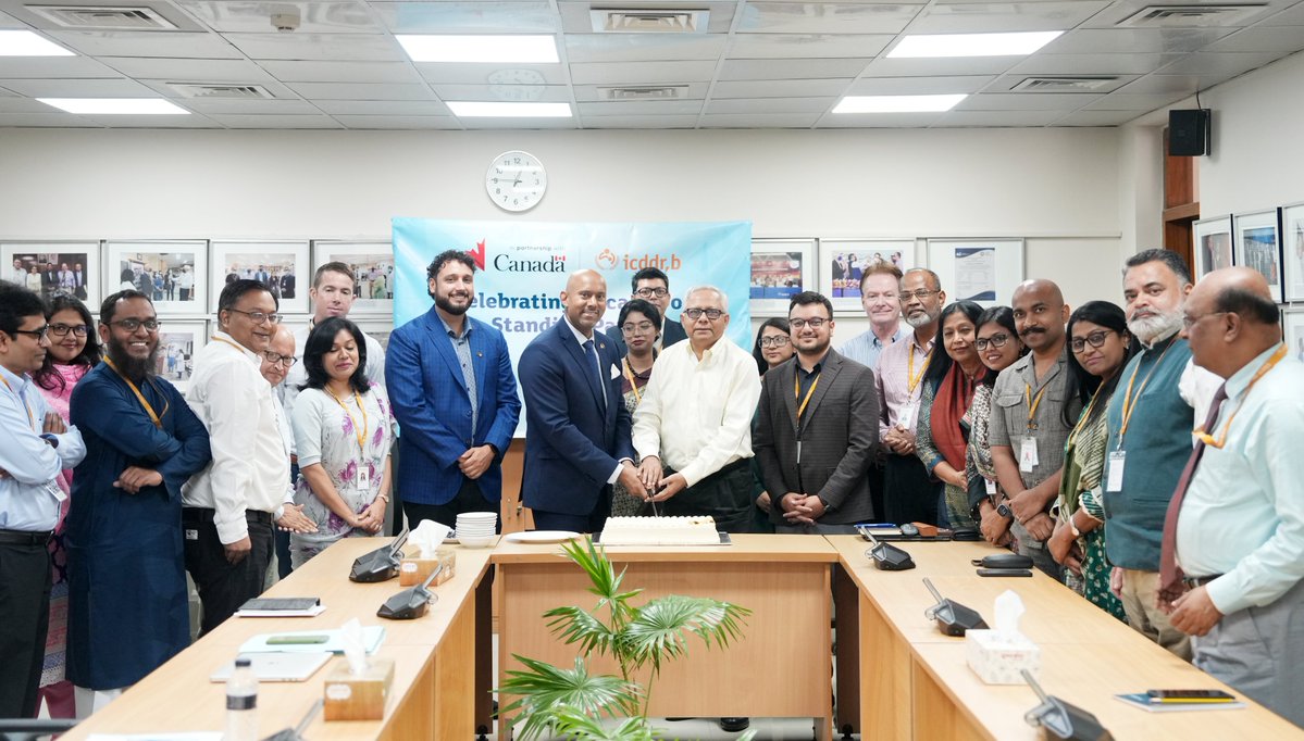 icddr,b (@icddr_b) on Twitter photo Today, H.E. Ajit Singh & Ed Cabrera from <a href="/CanHCBangladesh/">Canada in Bangladesh</a> visited #icddrb, congratulated Dr Tahmeed on his #TIME100Health honour, toured Dhaka Hospital, and celebrated 🇨🇦🤝🇧🇩 6 decades of collaboration.
🗨️ “Real honour & privilege.”
🗨️ “Always in awe of the work done here.” Today, H.E. Ajit Singh & Ed Cabrera from <a href="/CanHCBangladesh/">Canada in Bangladesh</a> visited #icddrb, congratulated Dr Tahmeed on his #TIME100Health honour, toured Dhaka Hospital, and celebrated 🇨🇦🤝🇧🇩 6 decades of collaboration.
🗨️ “Real honour & privilege.”
🗨️ “Always in awe of the work done here.”