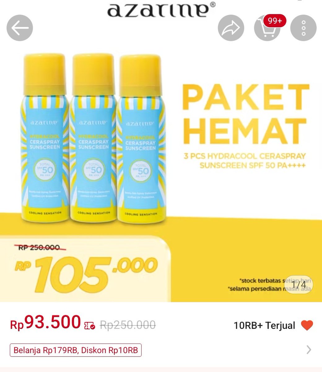 mbaditaaa's tweet photo. Ga takut kena sinar matahari, cz selalu sedia ceraspray. Tinggal spray. 

In #ThisEconomy #SupportLokal #AzarineSun #SunscreenLokal

Emang cepet abiz. Tapi ga masalah, soalnya murah, aku siap nyetok😋

90RIBUAN DAPET TIGA CUY. https://t.co/UvjP5dpH4A