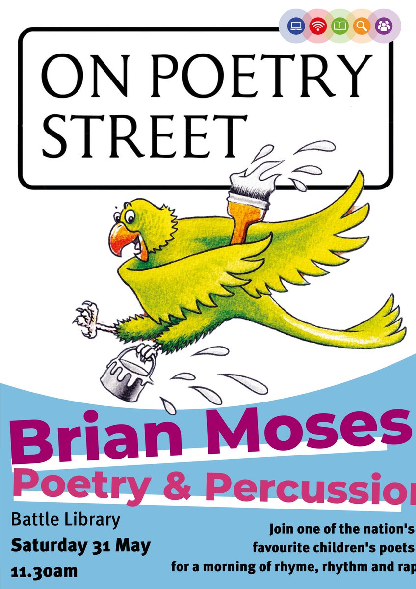 Poetry &amp; Percussion show for children, and for the child in every adult. If you are in the Battle/Hastings area, do come along and say 'Hi.' There will also be an after show book signing session. RTs appreciated. Catch a glimpse of my show here: youtube.com/watch?v=qxSXy2…