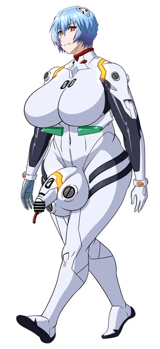 またもやふたなりレイ!以前描いたふたなりアスカも少しだけ手直ししました。この世界での二人は色々デカいぞ。 