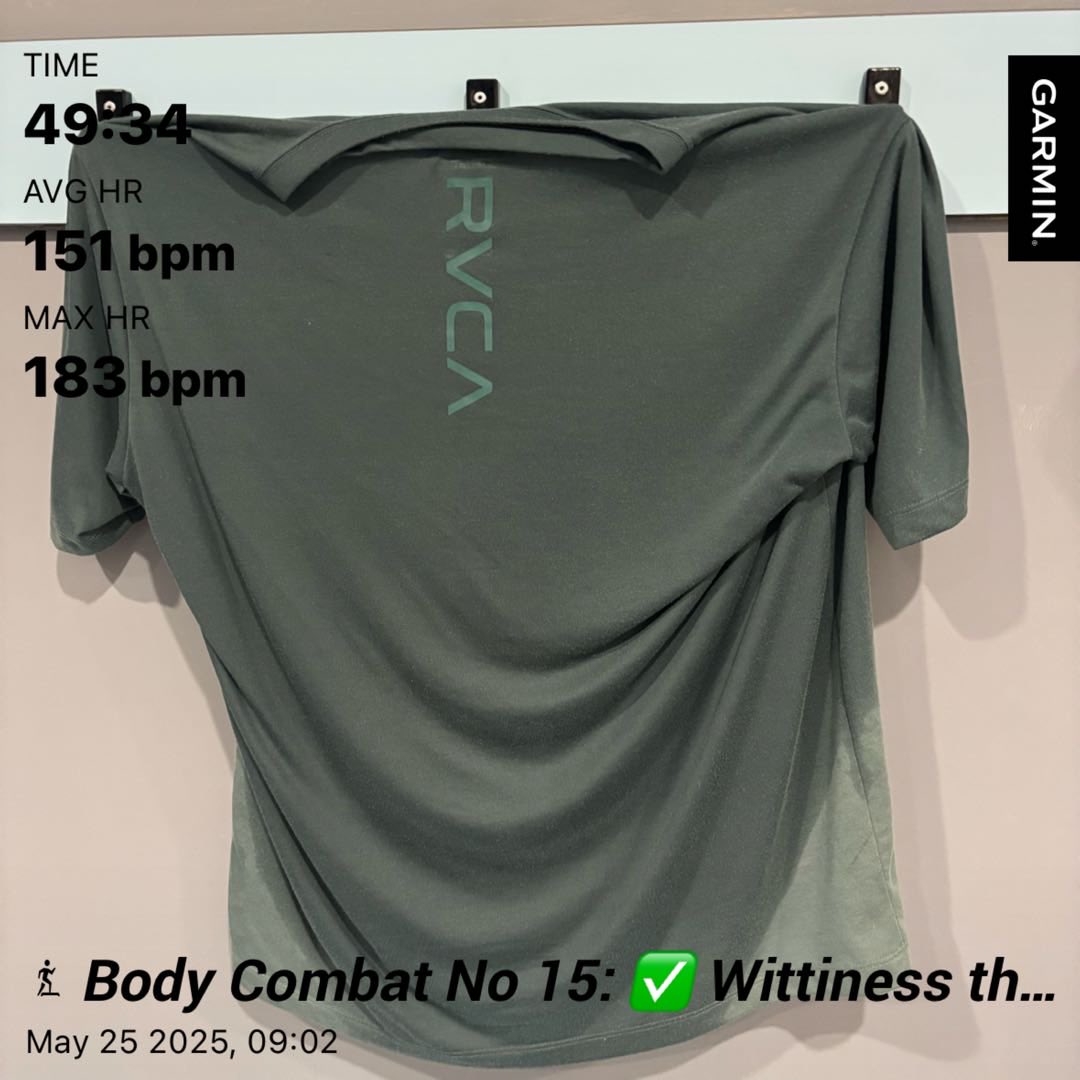 Body Combat No 15: ✅ Wittiness the fitness… Generate Gs and then we stash ’em in the Swiss

#heedthecall 
#keeppoundin
#justbebetter
#noexcuses
#garmin
⁦<a href="/lesmillsUK/">lesmillsUK</a>⁩ 
⁦<a href="/LesMills/">Les Mills</a>⁩ 
#lesmills