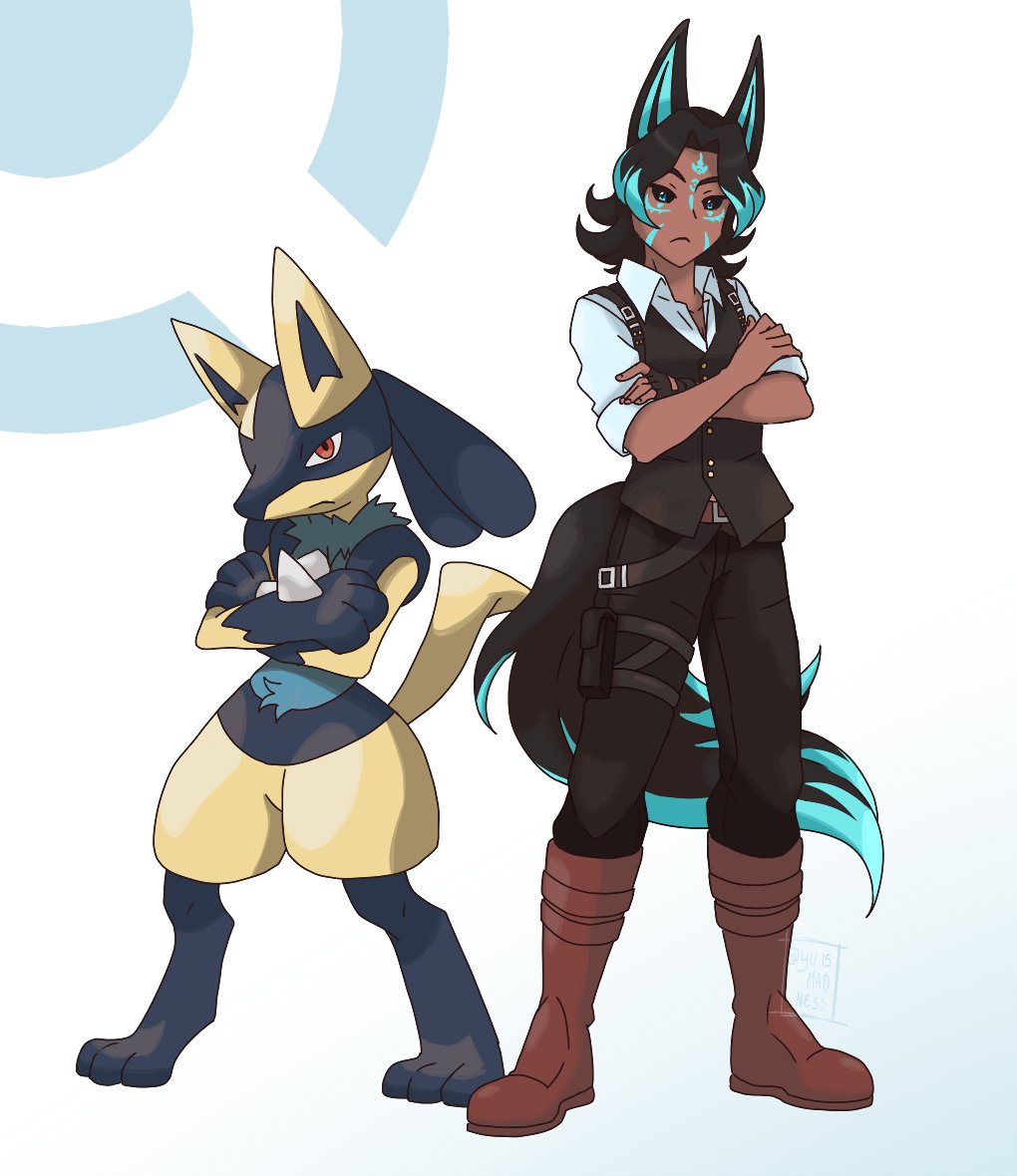 Vgen Commissions for Joyd Lycan you can find them on #Bluesky 
Thank you so much again for the commission :3  

My VGen: vgen.co/yuismadness 

{Hastags} #pokemon #pokemonoc #lucario #shiny #oc #commission #fanart #digitalart #digitalfanart #digital #noai