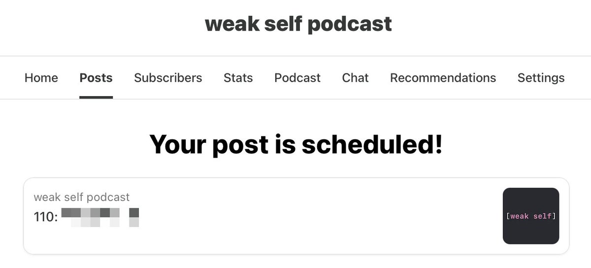 新集數週三一大早上線！
weakself.substack.com/p/110