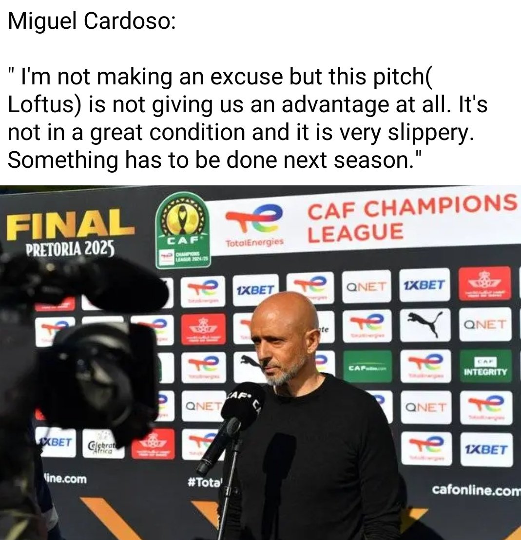 Look who is complaining about the pitch now when Pirates complained about that pitch they thought they were crazy. Loftus should be for football not Rugby!