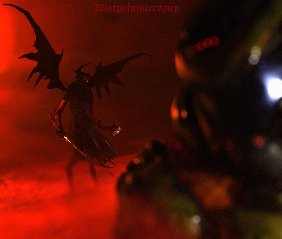 I tell ya, it takes a looot of rage to stare across eight realms of hell, an ocean of sentinels, into the eyes of The Doomslayer and still think...  

I'm coming for you.