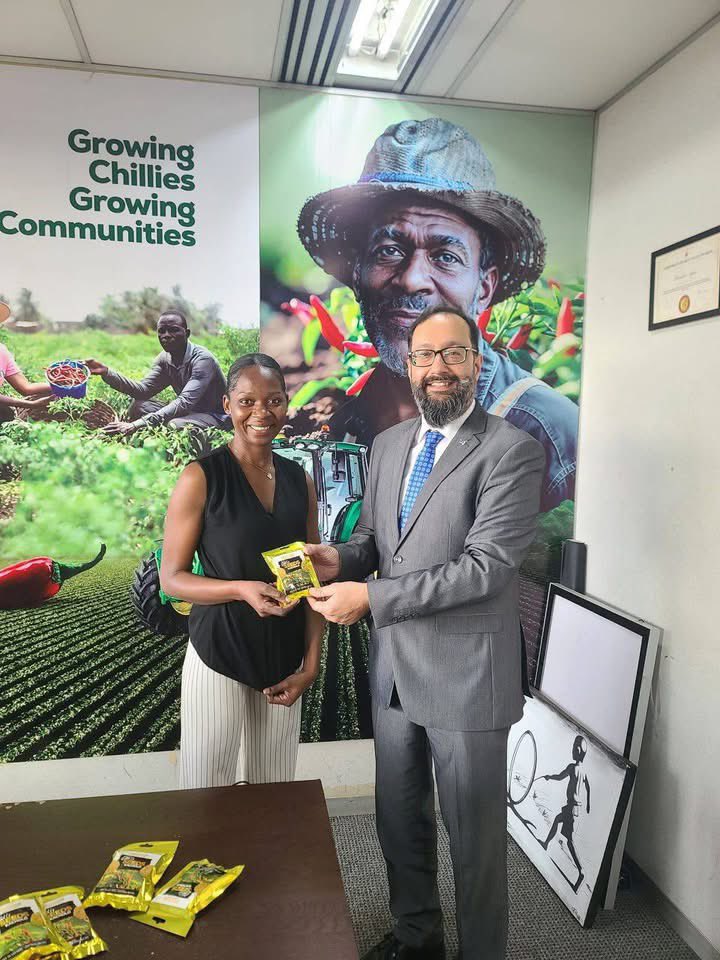 KingJayZim's tweet photo. In a gesture that blends culinary diplomacy with real agricultural impact, H.E. Murad Baseer, @muradbaseer Ambassador of Pakistan 🇵🇰to Zimbabwe 🇿🇼 and podium finisher in the 2025 @TeamFuloZim #AmbassadorsCookOff, has received a transformative prize from co-sponsors @dendereagro Dendere Agro.

The ambassador was awarded chilli seeds to cover ten hectares ,an extraordinary total of two hundred thousand plants. That’s a lot of burners 🌶️🌶️🌶️🌶️.

This isn’t a symbolic gesture,kwete,Dendere Agro will provide full technical support and will also facilitate the export of the harvested crop, creating a clear path from seed to market.

The prize was officially handed over by Primrose from @dendereagro ,Dendere Agro, pictured here handing over samples to the ambassador. True to his generous spirit, H.E. Murad Baseer will be donating the entire prize to a cause of his choosing. 

The formal handover is expected soon.
This is a hot 🔥🌶️ prize with potential to shift lives. It can empower young farmers, create jobs, and open doors to export revenue. 

It is a statement of what public-private collaboration can do when it is rooted in purpose.

Our thanks to Morris and the team at Dendere Agro for their commitment to sustainable impact, and to all who continue to give the #AmbassadorsCookOffZW meaning beyond the table.

Tinotenda. Siyabonga. Thank You.

@Vie_matongo @Lialarsen @babatafi 

#TeamFulo 
#AmbassadorsCookOffZW #PeanutButterRice #RoadRunnerChicken #ZimPakistan #ChilliFarming #AgricultureWithPurpose #Zimbabwe