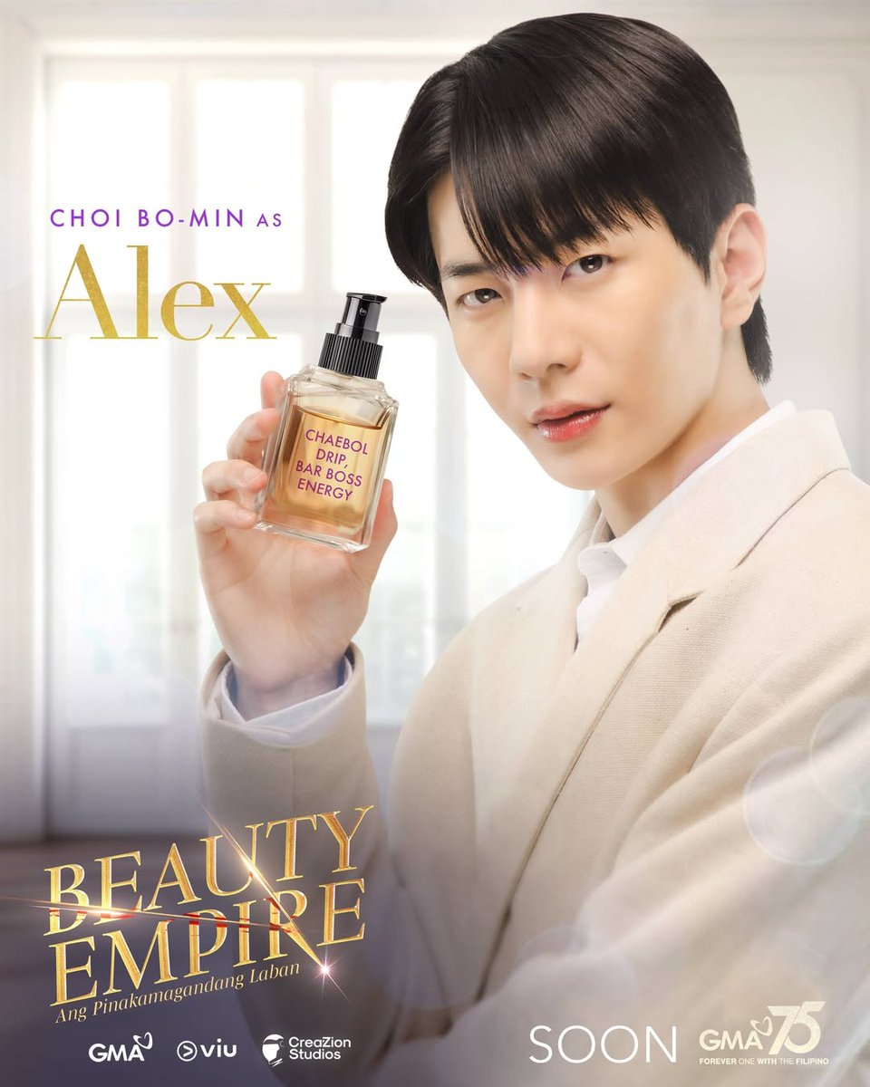 CHOIBOMINTL's tweet photo. [📸] Beauty Empire Character Poster

Choi Bomin will play ‘Alex’, the charismatic bar owner who ends up in the Philippines to escape the pressures of his chaebol family.

will be released soon this year on VIU and GMA.
#CHOIBOMIN #BOMIN #최보민 #보민 #チェボミン #ボミン #崔普闵 https://t.co/BhE1cIcpjo