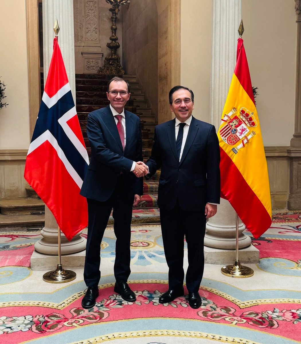 Espen Barth Eide (@espenbartheide) on Twitter photo Thank you, 🇪🇸FM <a href="/jmalbares/">José Manuel Albares</a> , for hosting us at today’s meeting on Palestine between European and Arab leaders in Madrid.
Together, we must keep urging others to support Palestine and Palestinian statehood. Thank you, 🇪🇸FM <a href="/jmalbares/">José Manuel Albares</a> , for hosting us at today’s meeting on Palestine between European and Arab leaders in Madrid.
Together, we must keep urging others to support Palestine and Palestinian statehood.