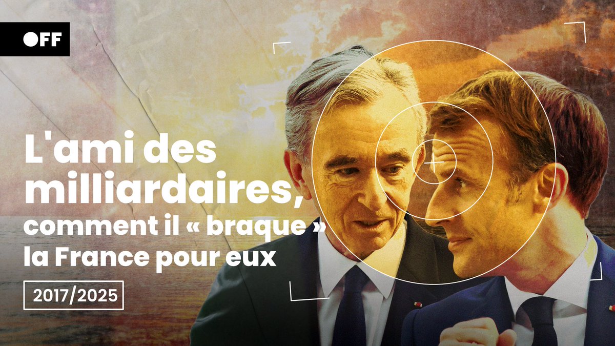 Off Investigation (@offinvestigatio) on Twitter photo Ce soir à 19h, en accès libre sur YouTube, soyez nombreux à découvrir les relations secrètes que <a href="/EmmanuelMacron/">Emmanuel Macron</a> entretient depuis 2017 avec Bernard Arnault, Rodolphe Saadé, Xavier Niel ou Vincent Bolloré, ces milliardaires qui contrôlent la majorité des médias privés. Ce soir à 19h, en accès libre sur YouTube, soyez nombreux à découvrir les relations secrètes que <a href="/EmmanuelMacron/">Emmanuel Macron</a> entretient depuis 2017 avec Bernard Arnault, Rodolphe Saadé, Xavier Niel ou Vincent Bolloré, ces milliardaires qui contrôlent la majorité des médias privés.