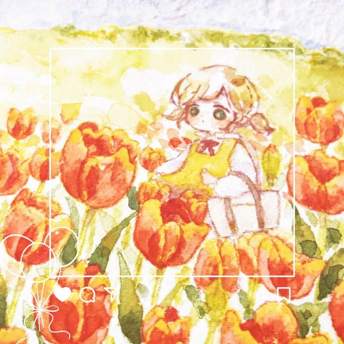 #クリエイター様の中に赤の作品をお持ちの方はいらっしゃいませんかひたすら赤いチューリップ描きたかった 