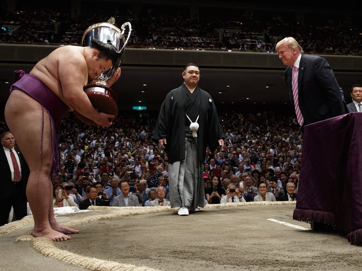 ジョージ・グラス駐日米国大使 (@usambjapan) on Twitter photo Six years after <a href="/POTUS/">President Donald J. Trump</a> presented the inaugural President’s Cup to the winner of the May Grand Sumo Tournament, it was a true honor to follow in <a href="/realDonaldTrump/">Donald J. Trump</a>’s footsteps. I just hope I didn’t fluff my lines during the ceremony! What a thrill it was to watch this iconic sport Six years after <a href="/POTUS/">President Donald J. Trump</a> presented the inaugural President’s Cup to the winner of the May Grand Sumo Tournament, it was a true honor to follow in <a href="/realDonaldTrump/">Donald J. Trump</a>’s footsteps. I just hope I didn’t fluff my lines during the ceremony! What a thrill it was to watch this iconic sport