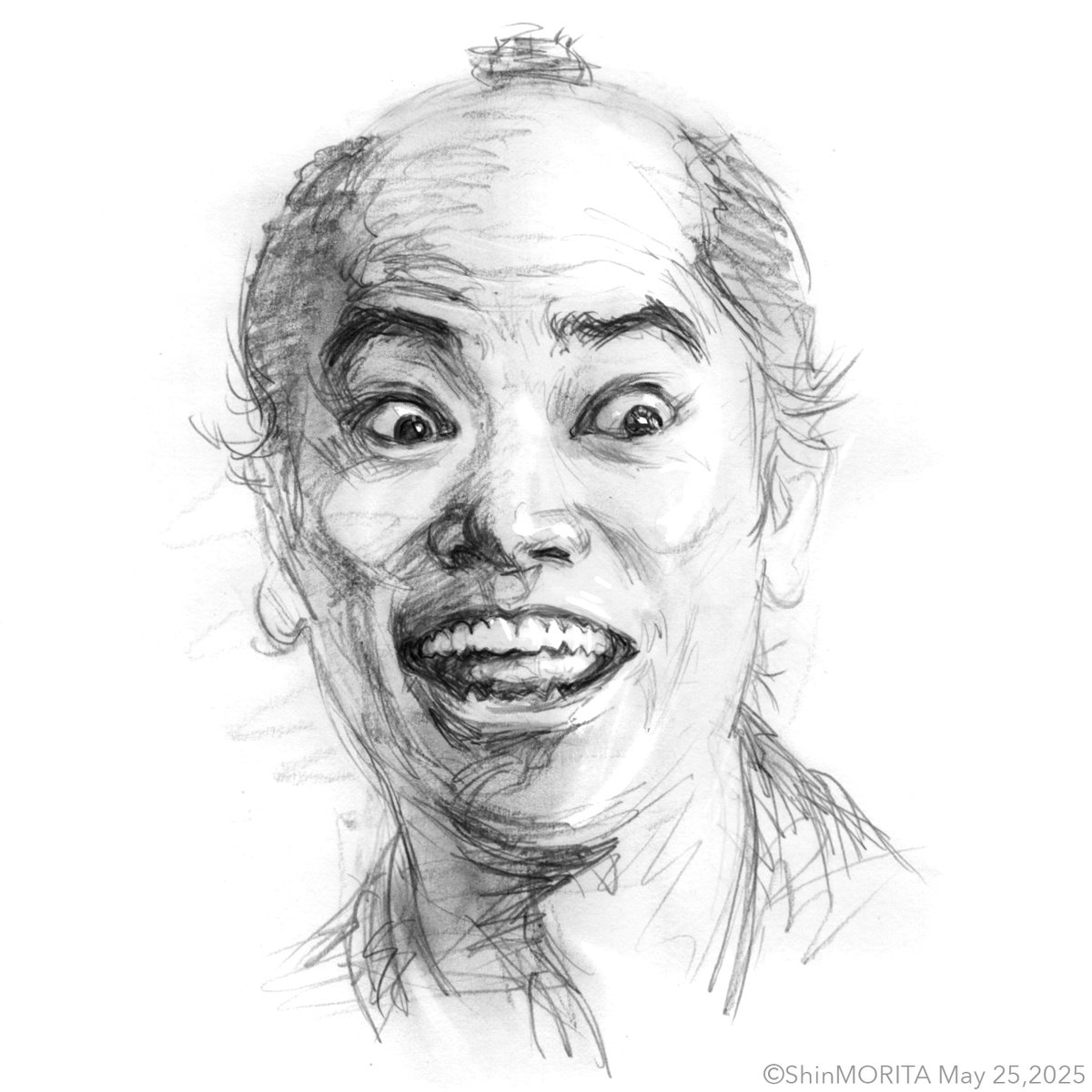 moritax321's tweet image. 「詩は李白、書は弘法に、狂歌 俺。
…なんてな！」
南畝さんを描きました。 
#桐谷健太 さん 
#大河べらぼう #べらぼう絵