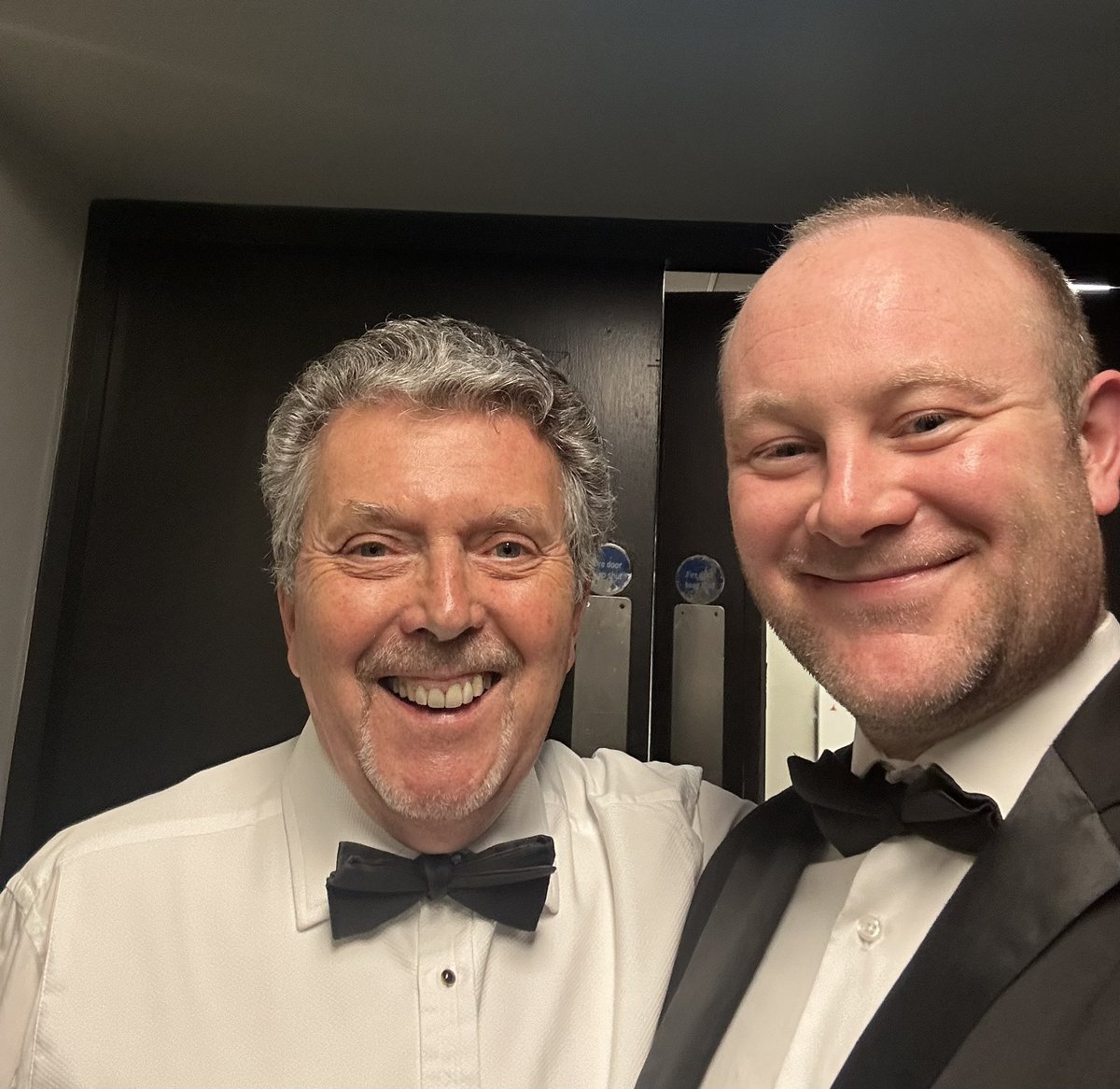 An utter pleasure meeting <a href="/HamiltonRTE/">George Hamilton</a> last night before the <a href="/rte_co/">RTÉConcertOrchestra</a> concert. 
As an avid listener to his <a href="/RTElyricfm/">RTÉ lyric fm</a> radio show, I’m always amazed at his breath of knowledge and enjoyed chatting about all things music, our love of rare composers, and time spent in Germany!