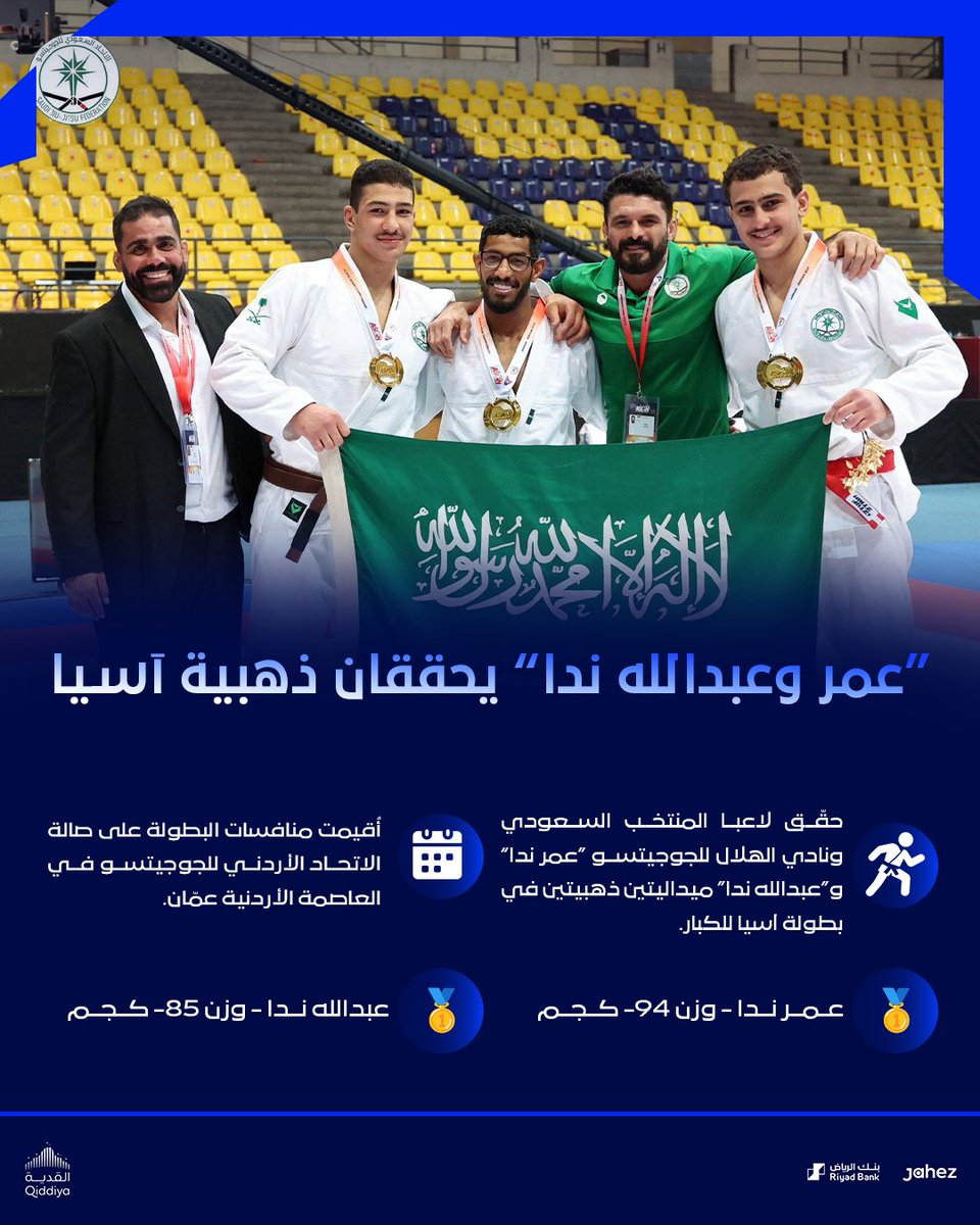🥋 “عمر وعبدالله ندا” يحققان ذهبية آسيا

مبروك 👏