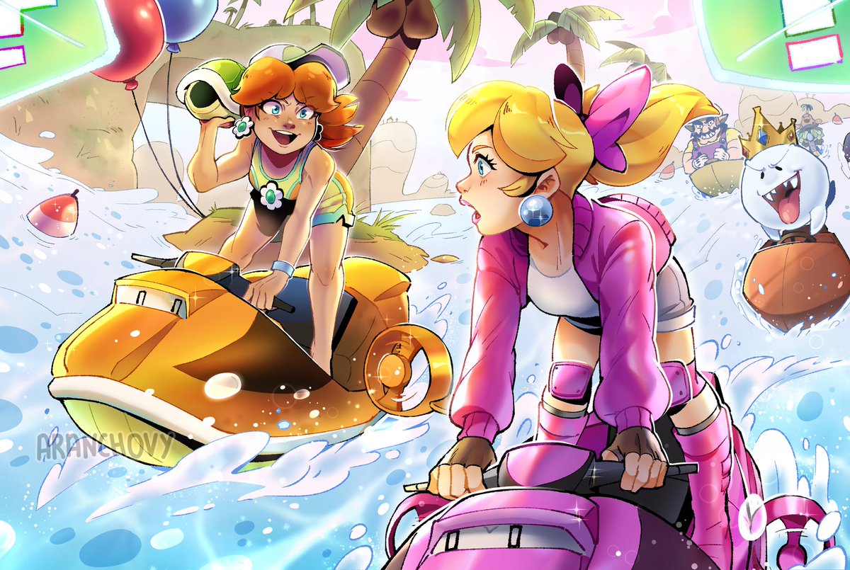Aranchovy's tweet image. Mkw illustration for a contest :)
Wish me luck!
@GameStopItalia #artzonegs
#mariokart #daisy #peach #kingboo